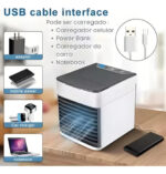 Mini Ar Condicionado Portátil Arctic Air Cooler Umidificador Climatizador Led Cor Branco 30w - Imagem 3